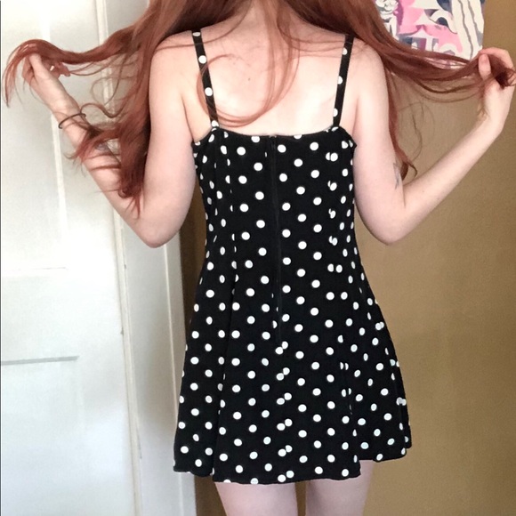 Black and white polka dot vintage dress - Picture 3 of 3